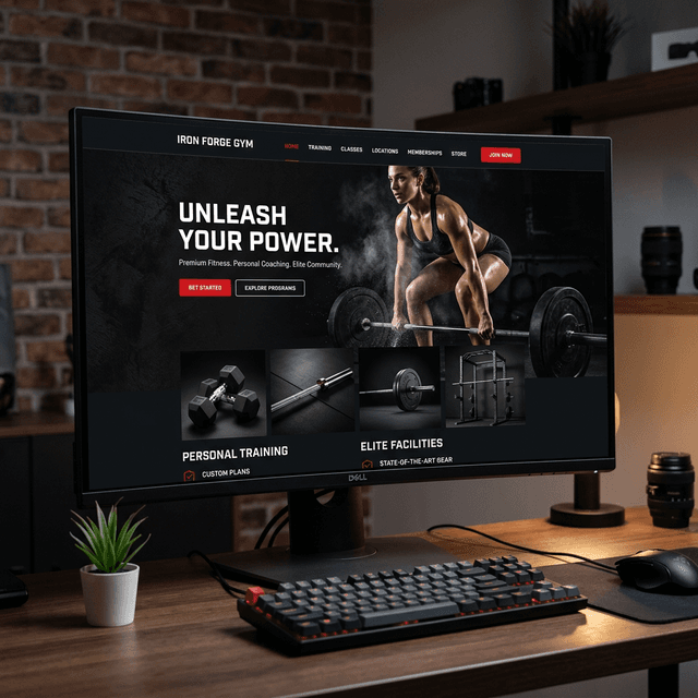 Gym website design by Zenvix Digital