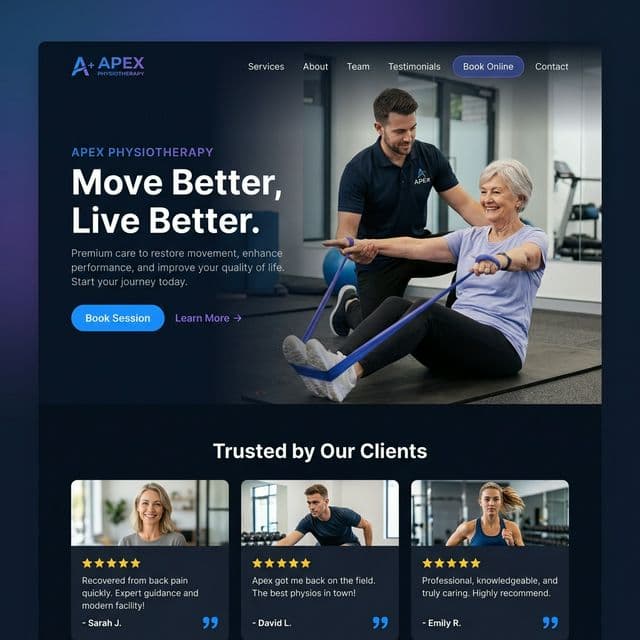 Physiotherapy Website — Zenvix Digital portfolio project